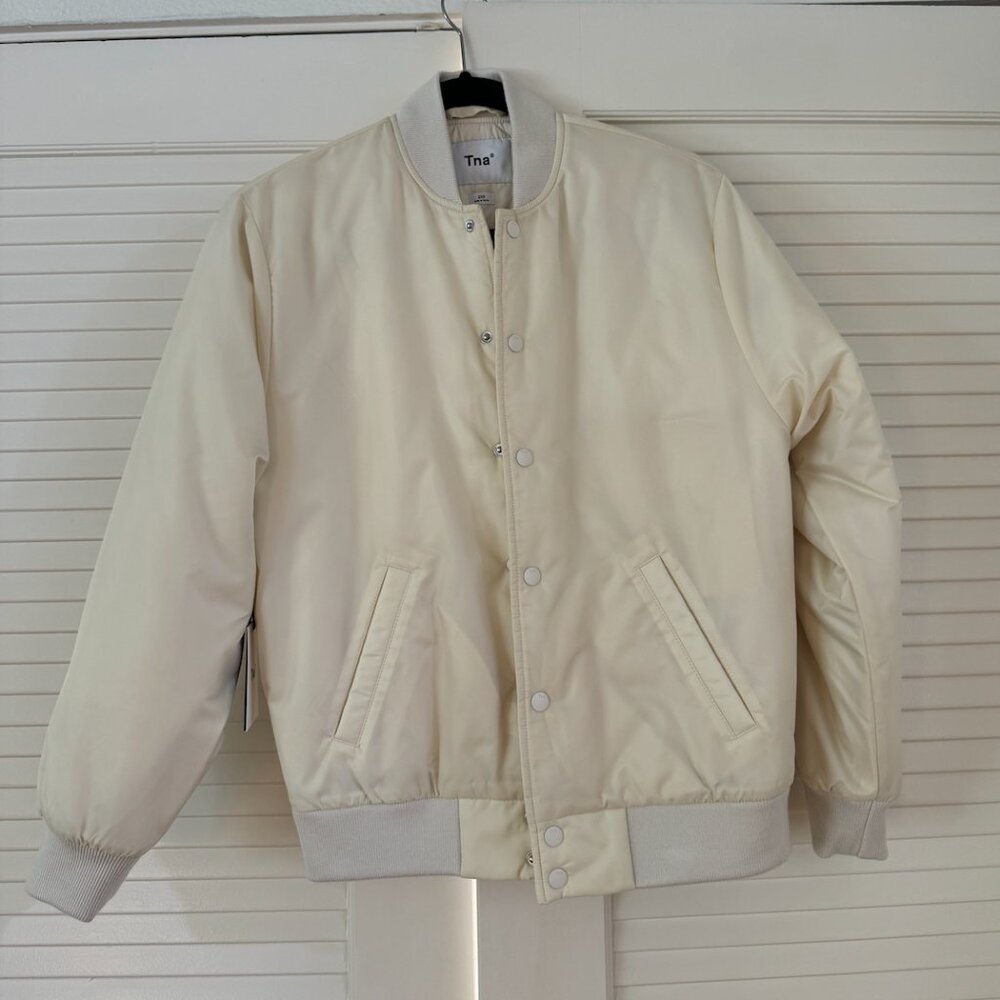 NWT ARITZIA White/Cream TNA Bomber Jacket Size 2XS